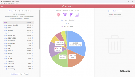 интерфейс Disk Space Saver интерфейс Disk Space Saver